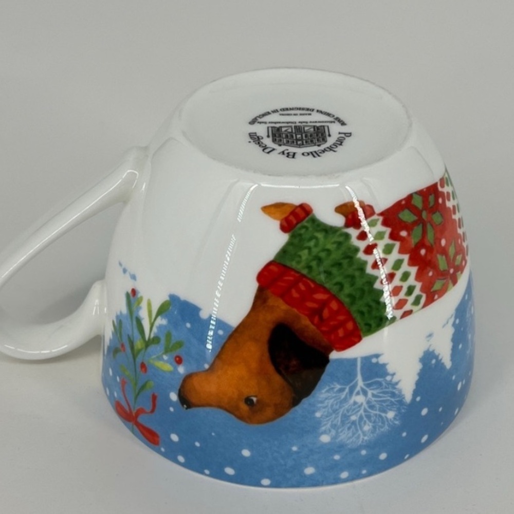 "Festive Dachshund Delight" Bone China Holiday Edition! Portobello by Design Mug - Picture 9 of 12